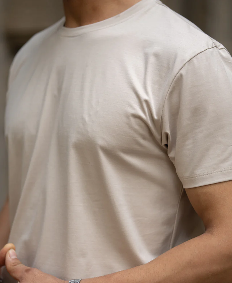 Beige Regular Fit Lightweight T-Shirt - Image 3