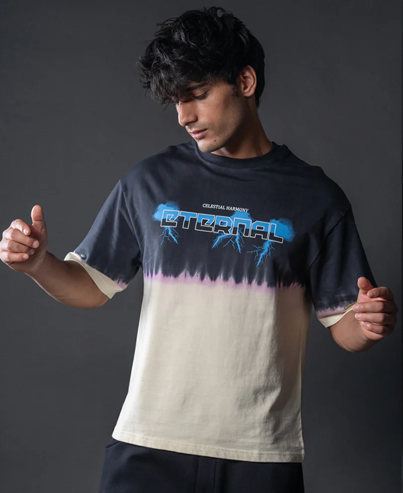Black Bleached Graphic T-Shirt 100% Cotton - Image 2