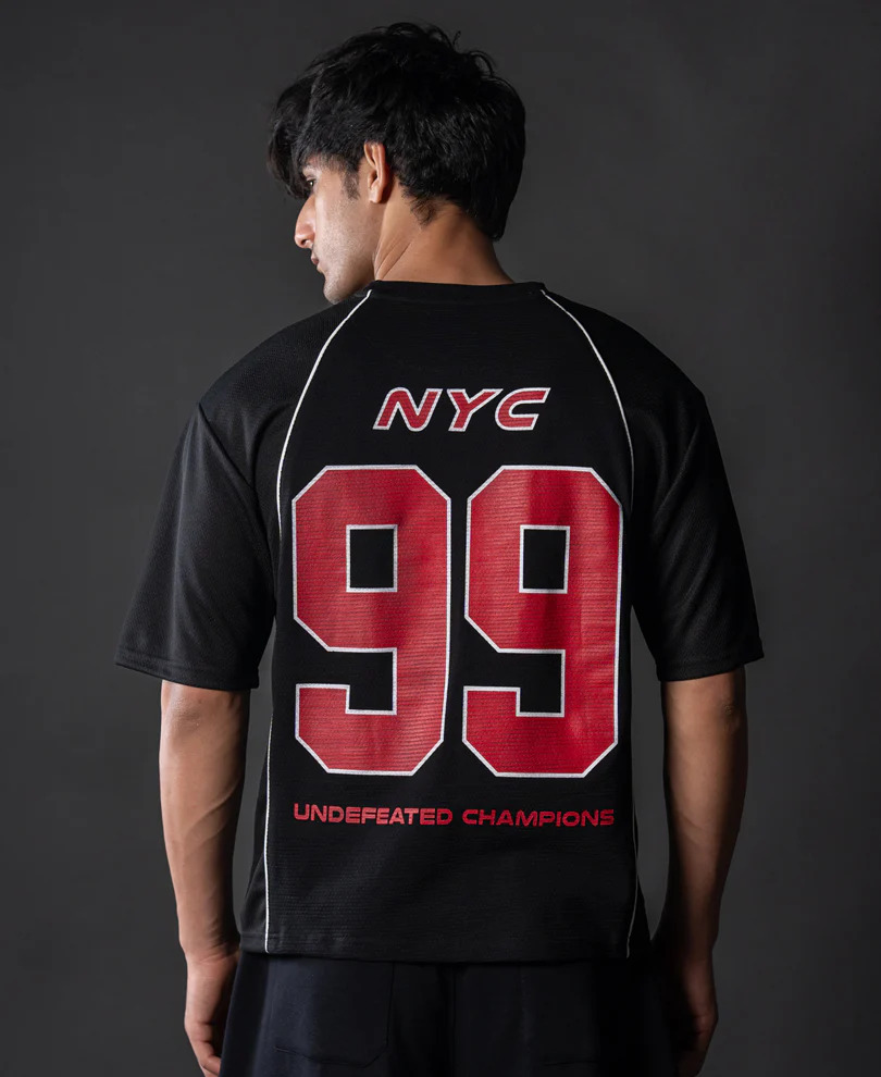 Black Graphic Varsity T-Shirt - Image 5