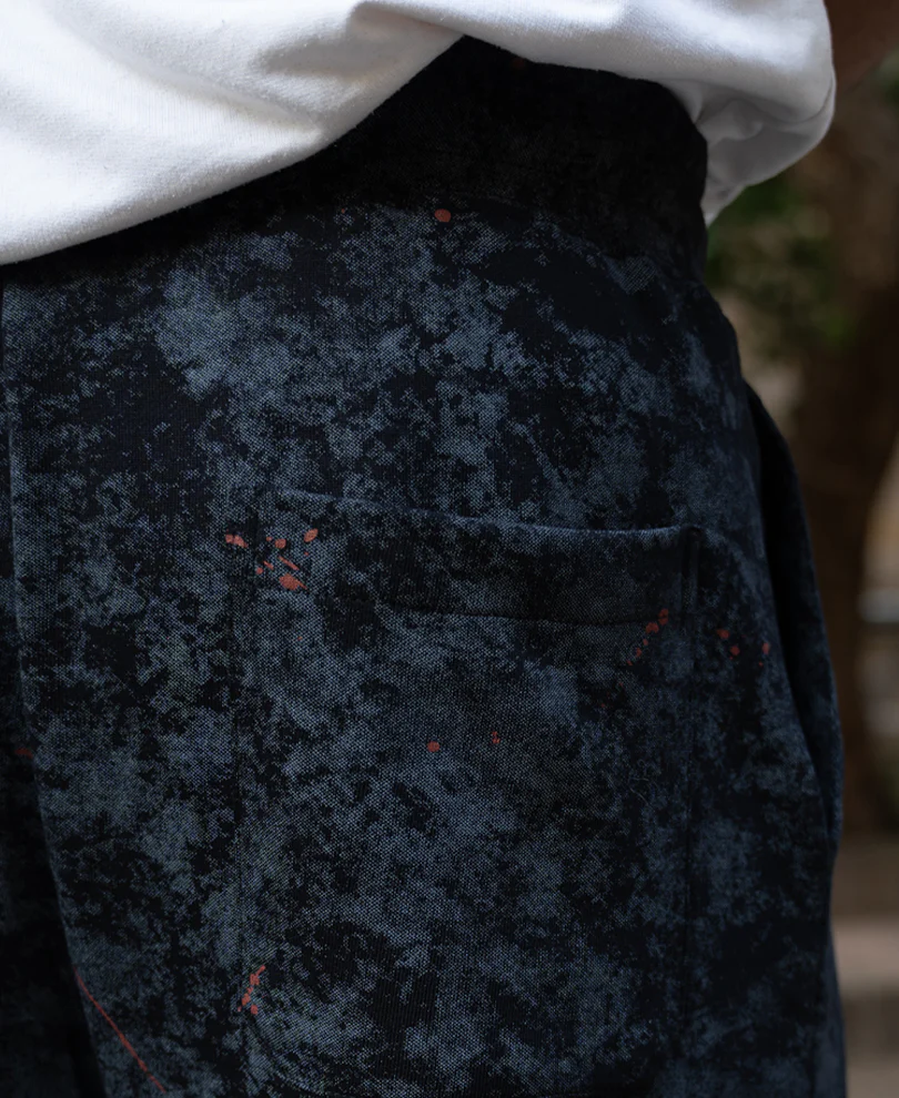 Black Printed Baggy Fit Trackpants - Image 6
