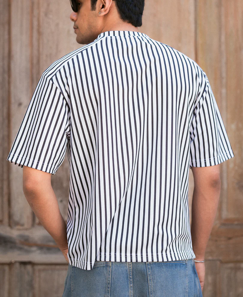 Black & White Stripe T-Shirt - Image 5