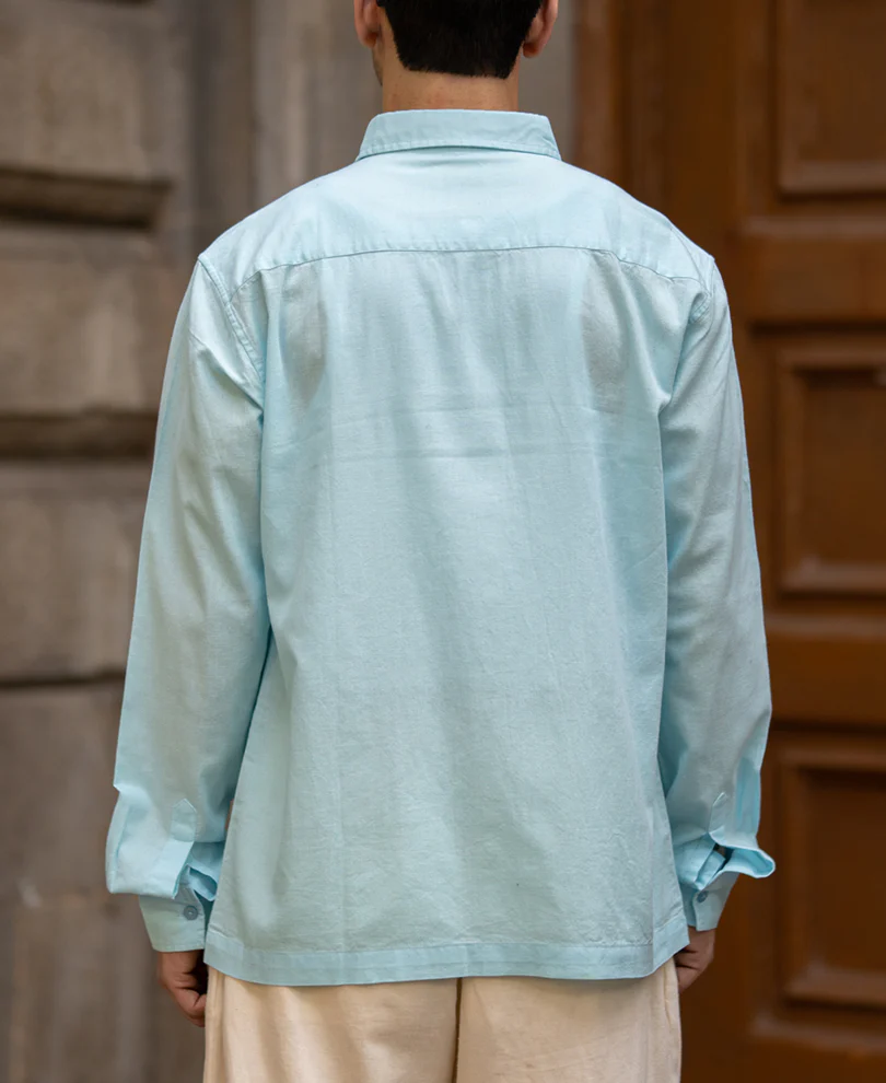 Blue Embroidered Shirt - Image 6
