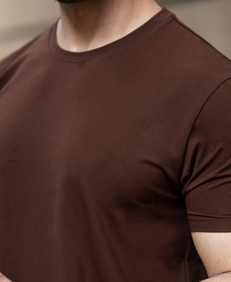 Brown Regular Fit Stretch T-Shirt - Image 4