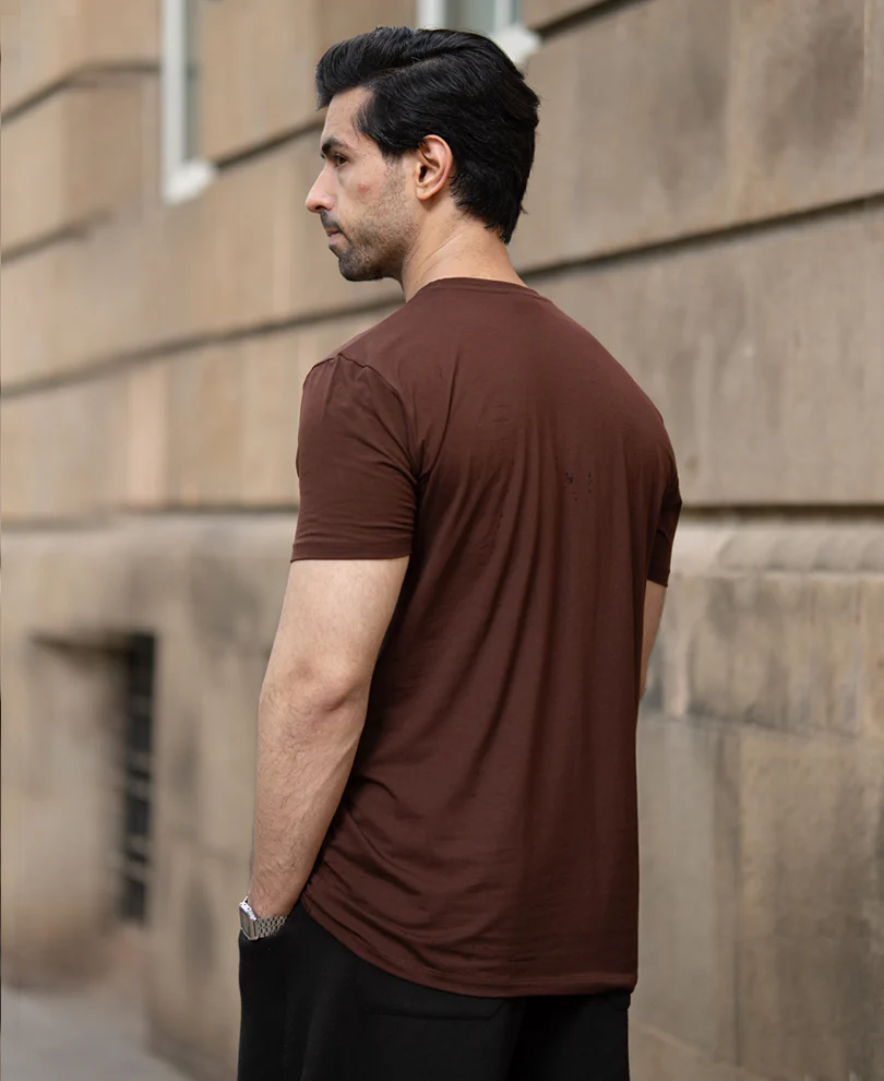 Brown Regular Fit Stretch T-Shirt - Image 5