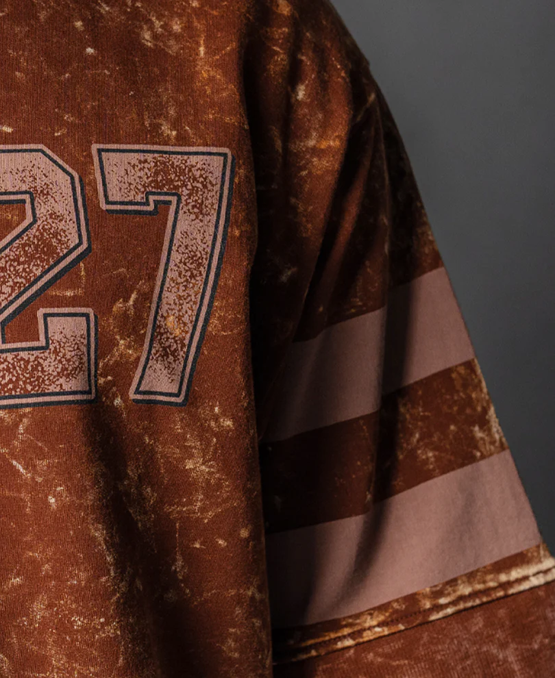 Brown Washed Graphic Oversized T-Shirt 100% Cotton - Image 4