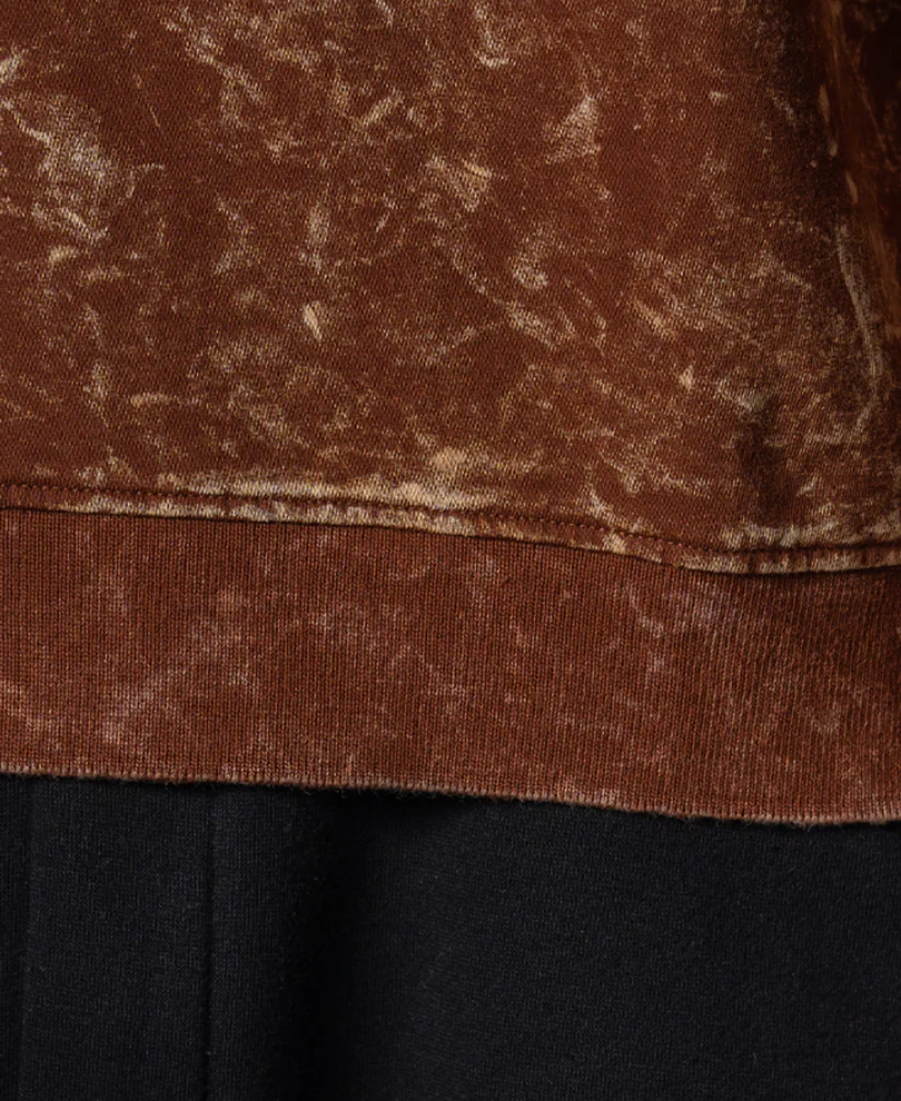Brown Washed Graphic Oversized T-Shirt 100% Cotton - Image 6