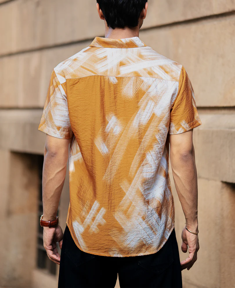 Butterscotch Abstract Print Shirt - Image 5