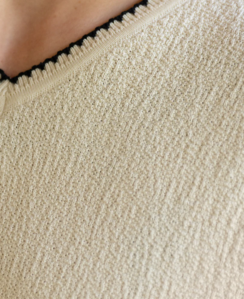 Cream Knit Structured Vest 100% Cotton - Image 4