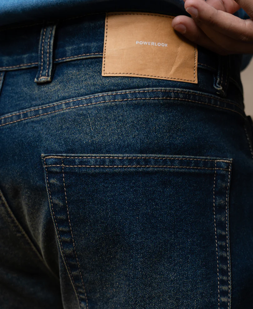Dark Blue Tinted Bootcut Jeans - Image 6