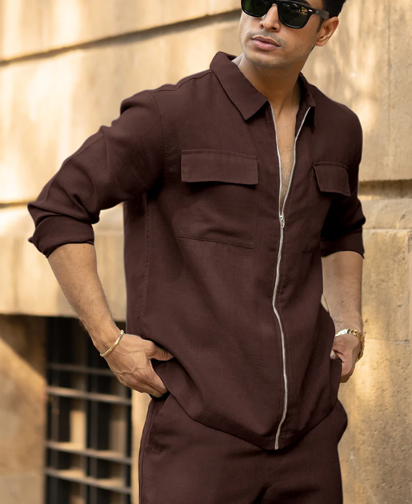 Dark Brown Lightweight Co-Ord Set