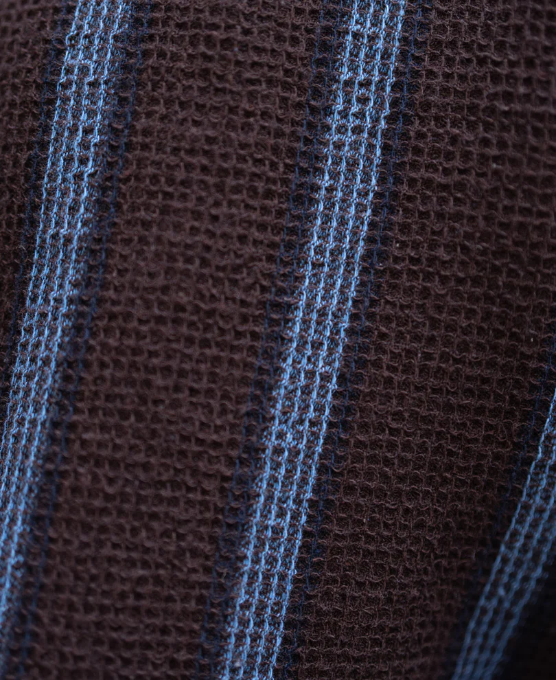 Dark Brown Structured Stripe Shirt - Image 3