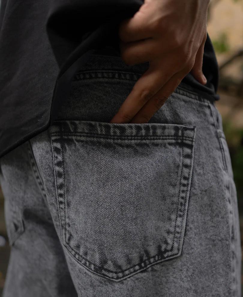 Dark Grey Baggy fit Denim Jeans - Image 5