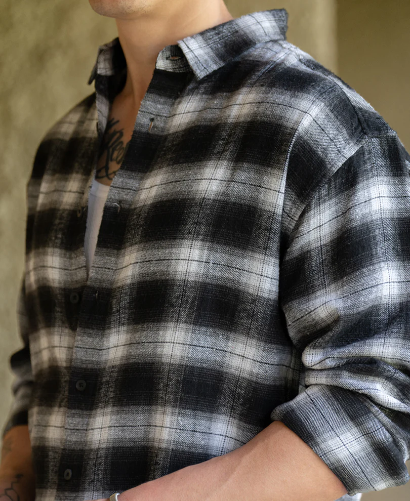 Floral Embroidered Checks Shirt - Image 4