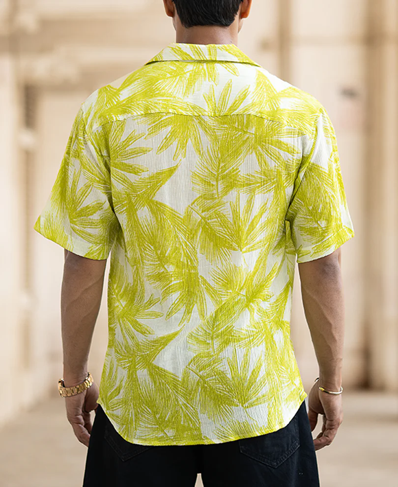 Lime Forest Printed Shirt - Image 4