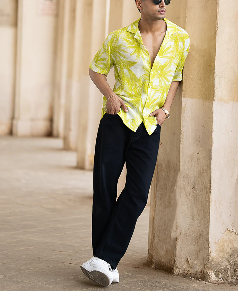 Lime Forest Printed Shirt - Image 6