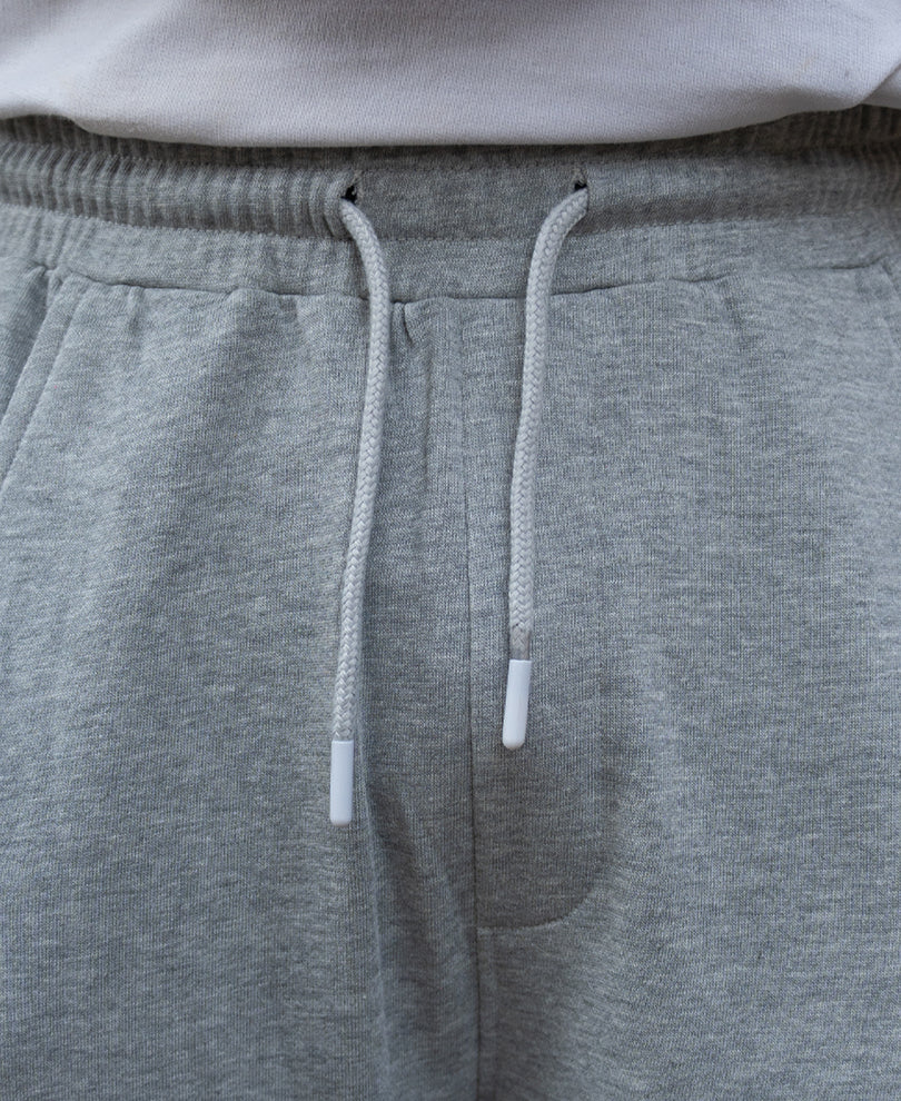 Grey Melange Barrel Fit Trackpants - Image 5