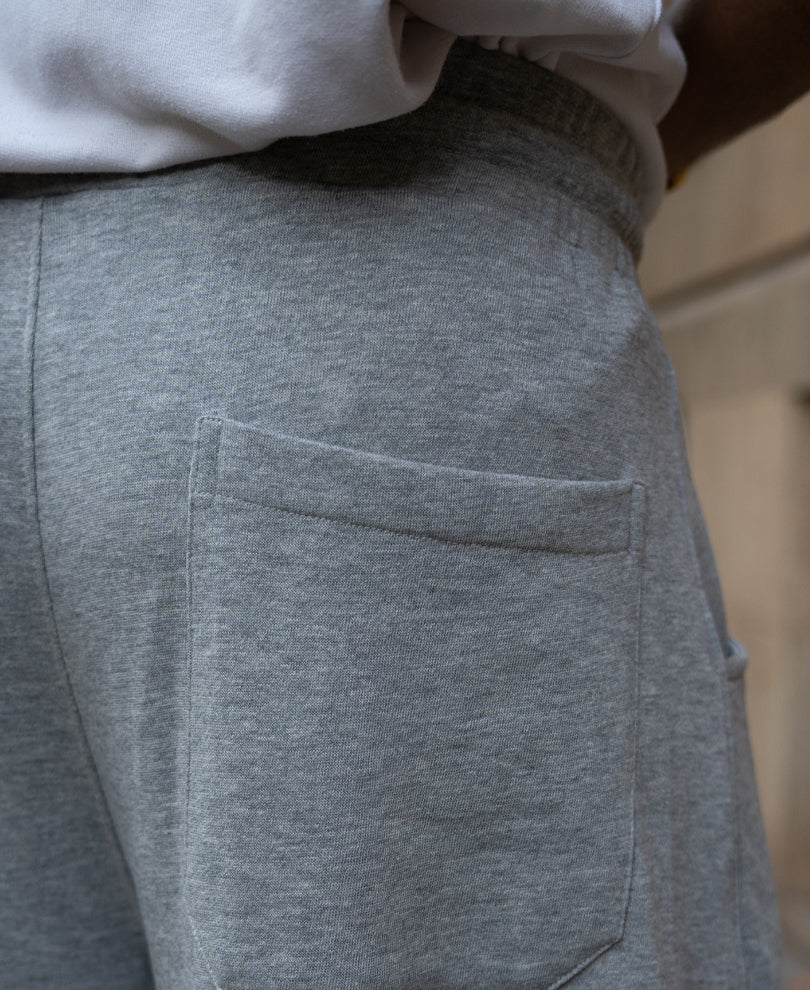 Grey Melange Barrel Fit Trackpants - Image 6