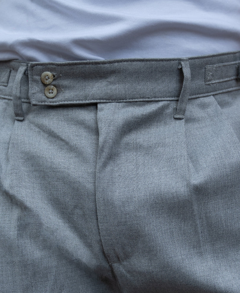 Grey Pleated Gurkha Pants - Image 4