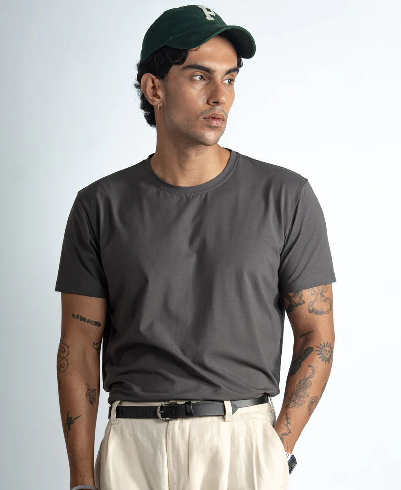 Grey Regular Fit Lightweight T-Shirt