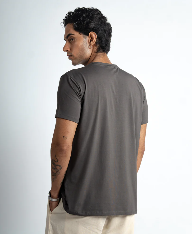Grey Regular Fit Lightweight T-Shirt - Image 5