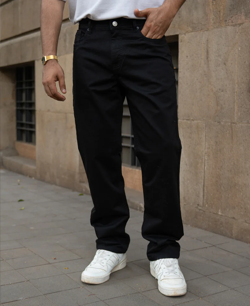 Jet Black Stretch Jeans - Image 2