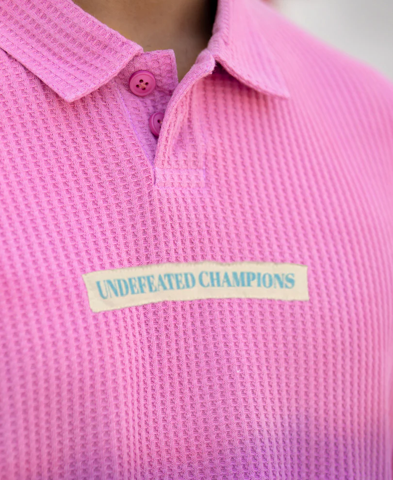Lavender Structured Ombre Polo T-Shirt - Image 4