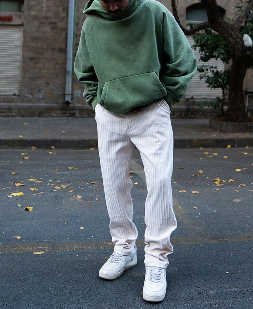 Light Fawn Crushed Regular Fit Track Pant - Image 6