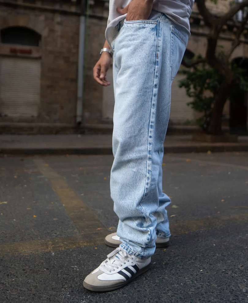 Mid Blue Baggy Fit Jeans - Image 3
