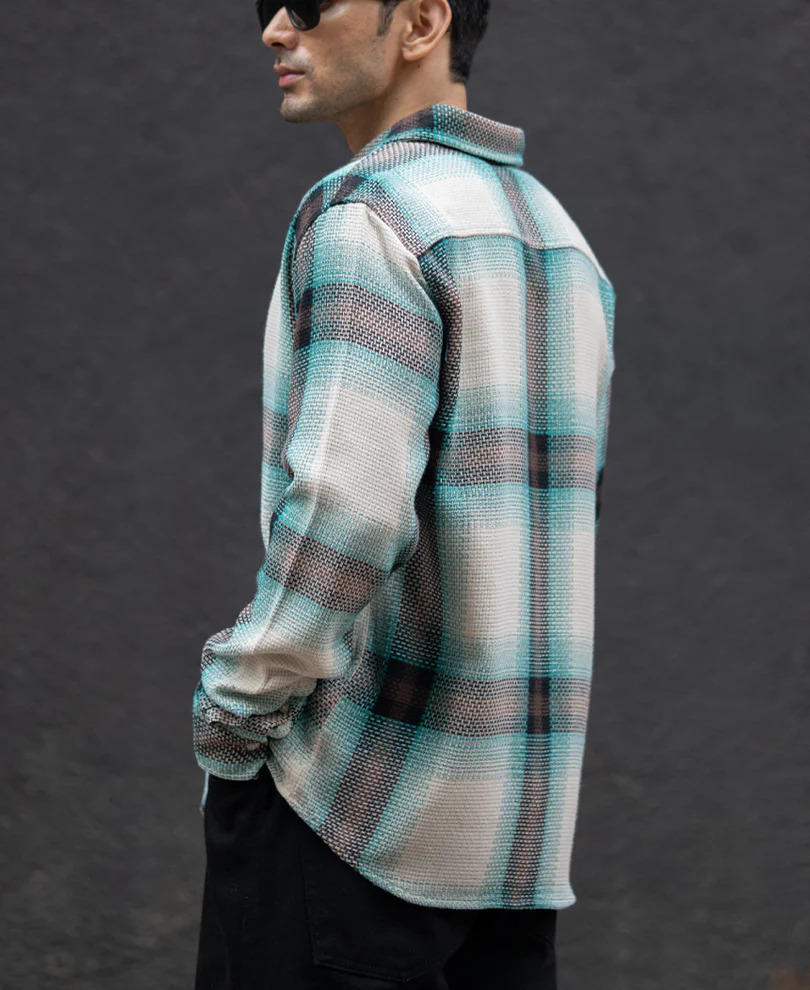 Multi Colour Structured Checks Shirt - Image 3
