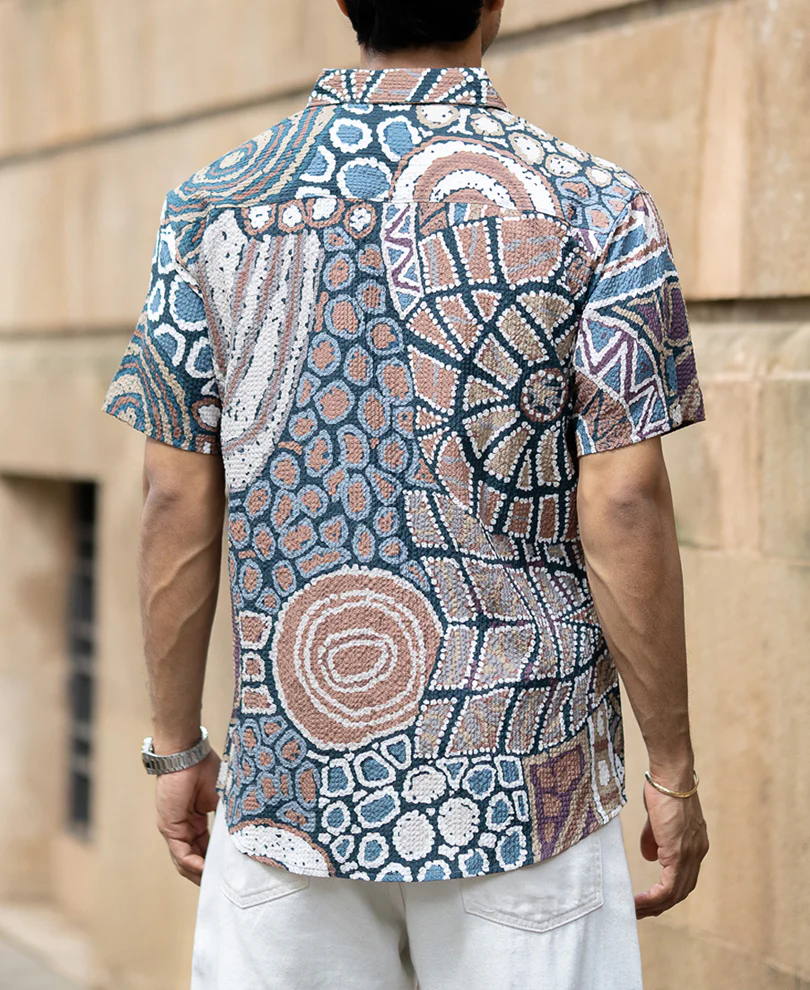 Multicolour Abstract Structured Print Shirt - Image 5