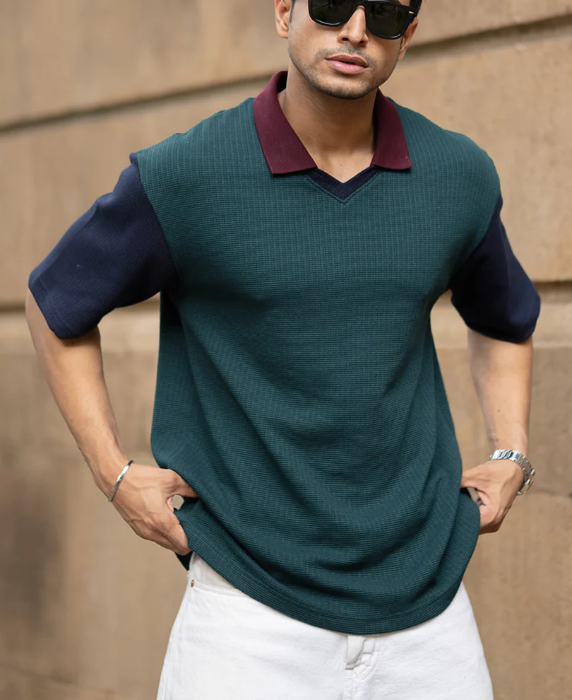 Multicolour Paneled T-Shirt - Image 3
