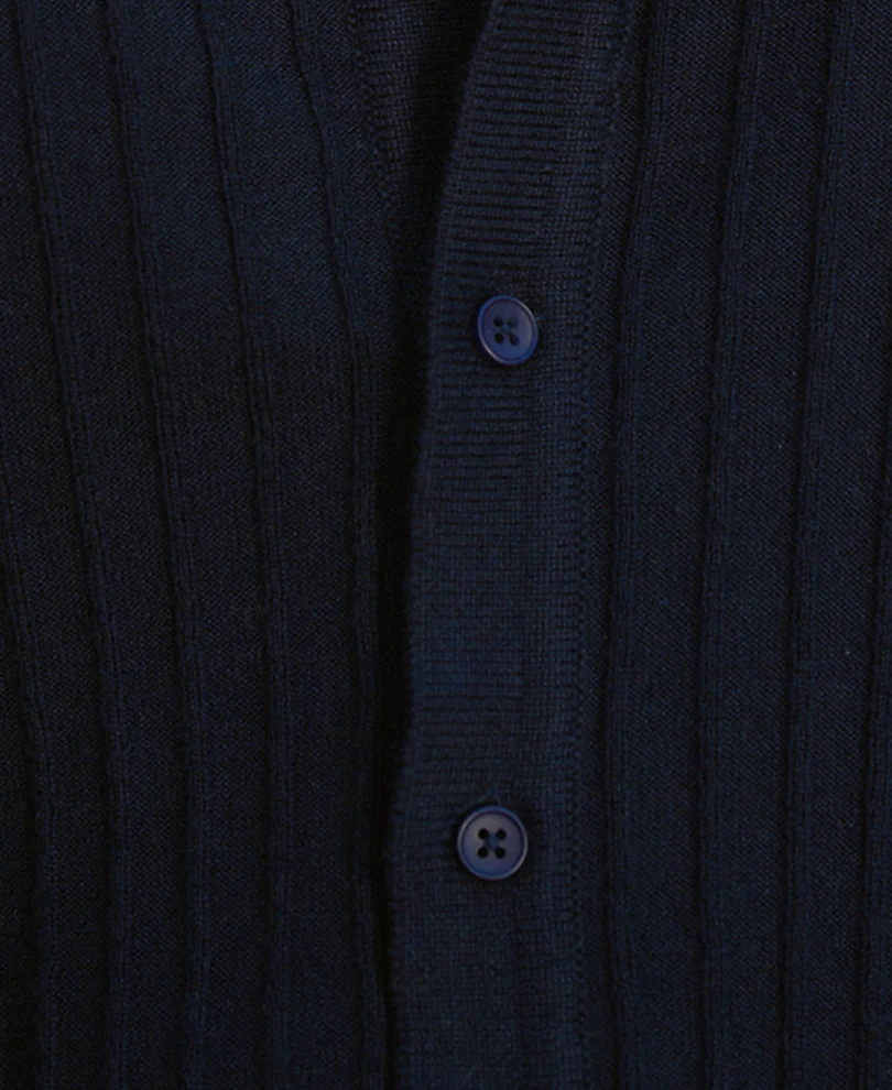 Navy Rib Knit Shirt - Image 5