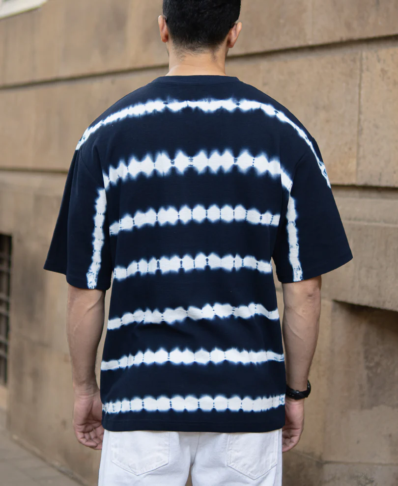Navy Tie Dye T-Shirt 100% Cotton - Image 5
