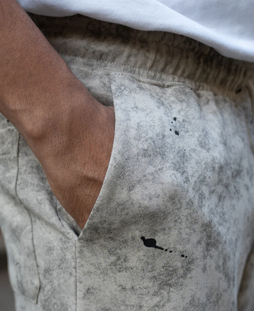 Neutral Printed Baggy Fit Trackpant - Image 3