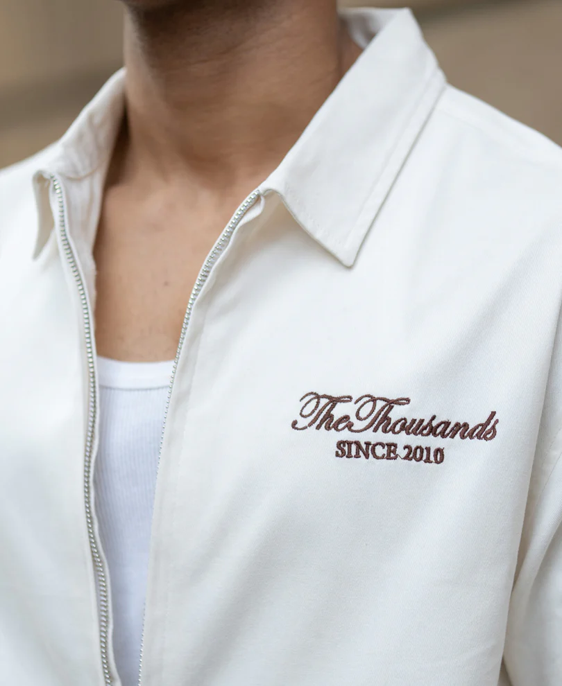 Off-White Embroidered Boxy Shirt 100% Cotton - Image 5