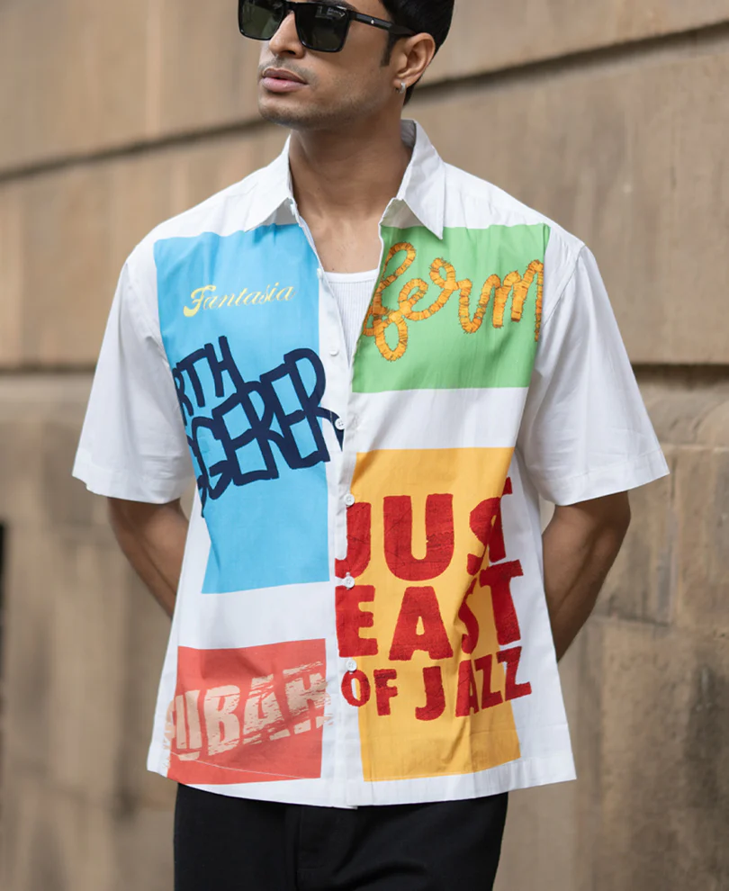 Off White Lightweight Graphic Shirt - Image 2