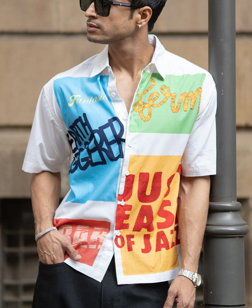 Off White Lightweight Graphic Shirt - Image 3