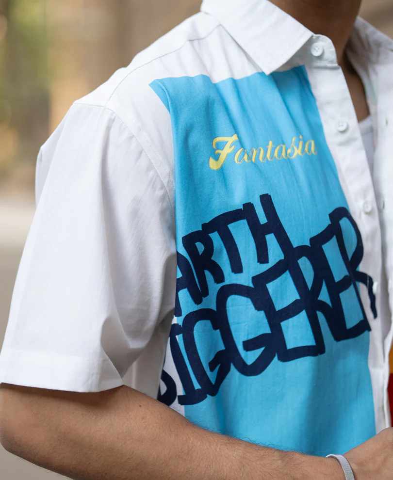 Off White Lightweight Graphic Shirt - Image 4