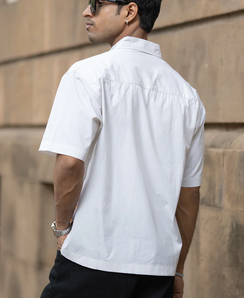Off White Lightweight Graphic Shirt - Image 7