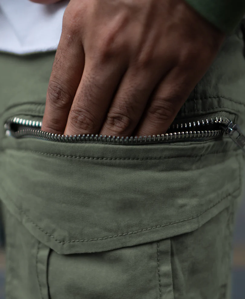 Olive Regular Fit Cargo Pant - Image 4