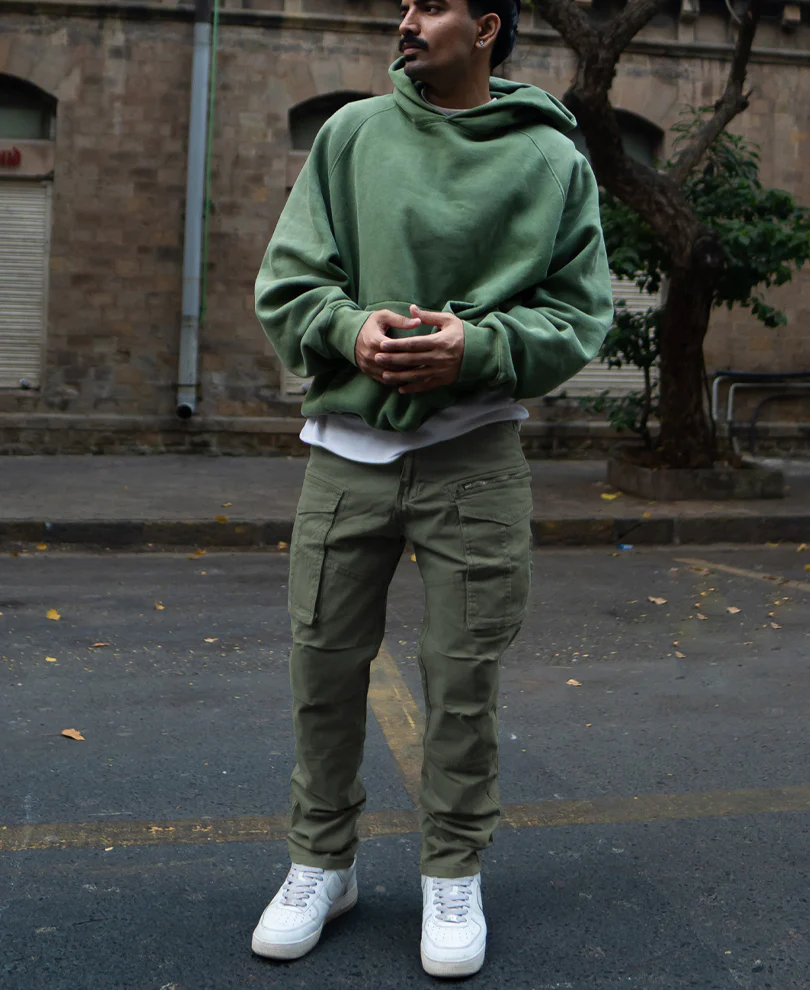 Olive Regular Fit Cargo Pant - Image 6