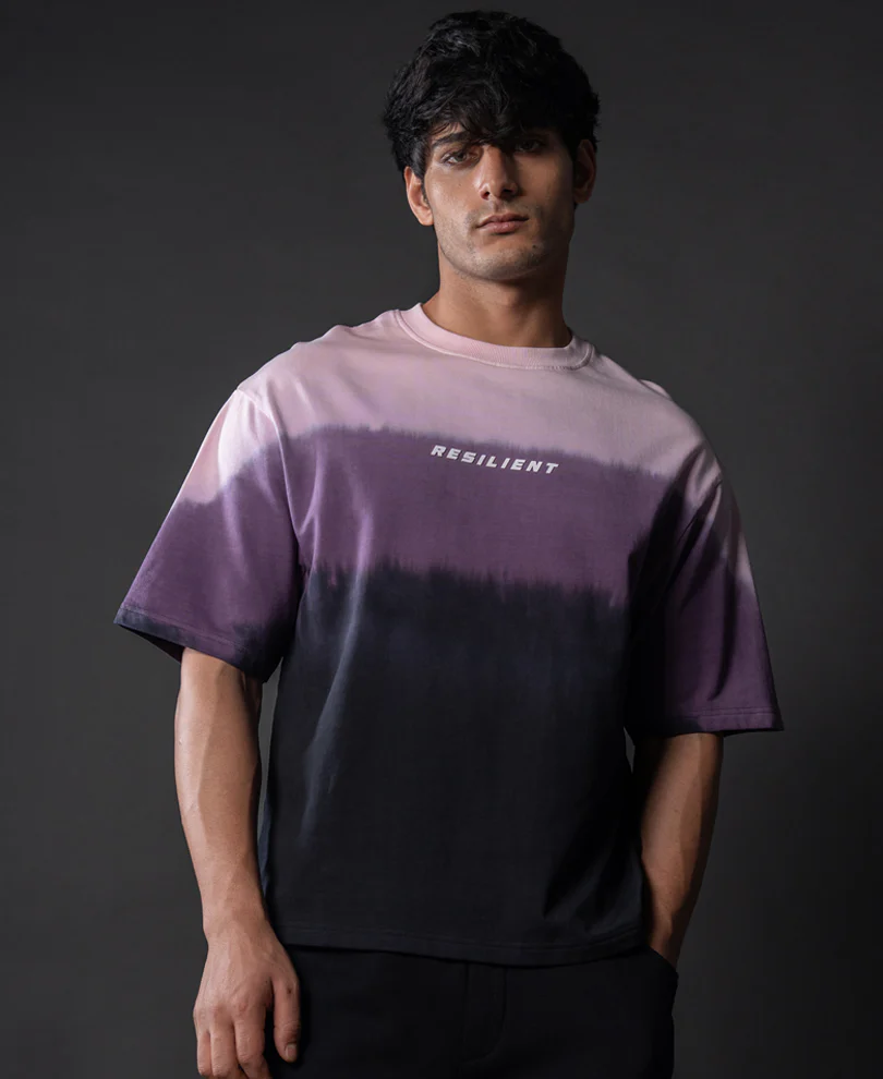 Purple Ombre Oversize T-Shirt 100% Cotton - Image 2