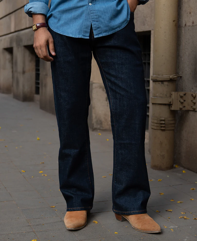 Raw Indigo Bootcut Jeans - Image 3