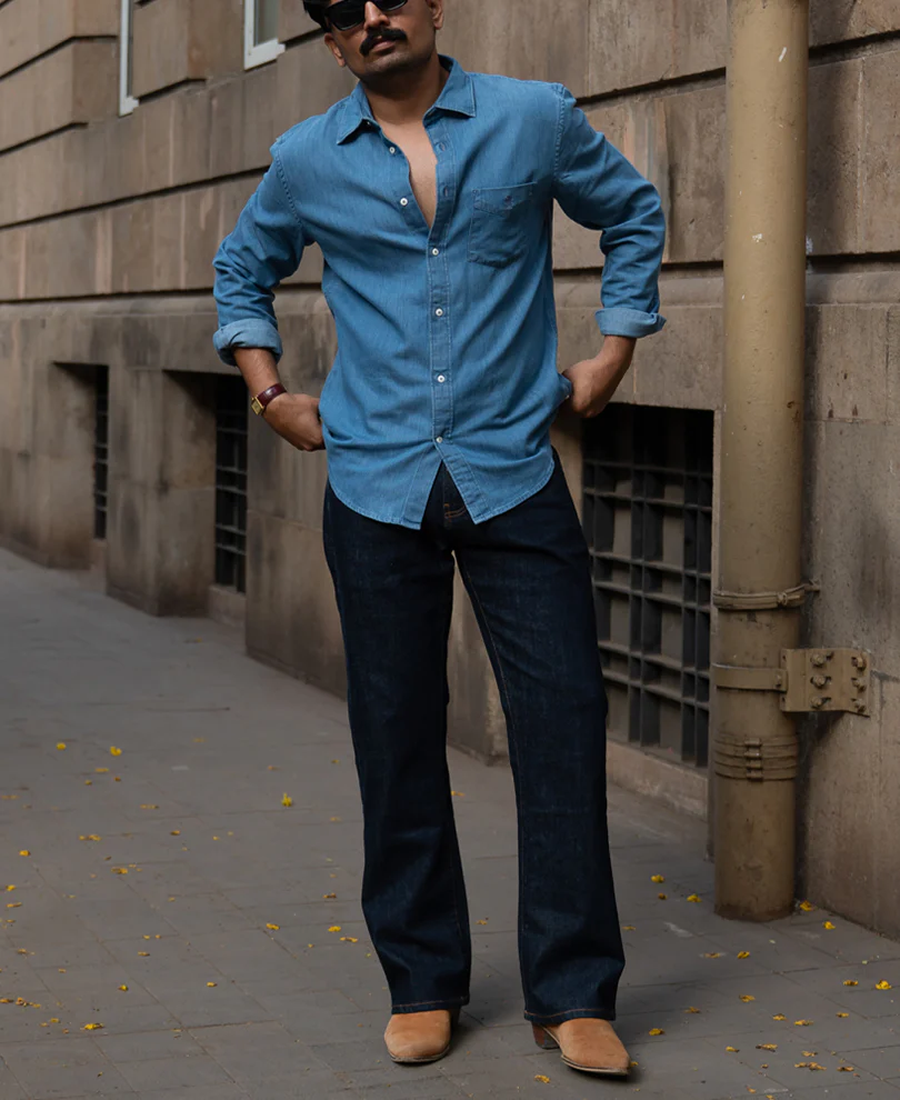 Raw Indigo Bootcut Jeans - Image 8
