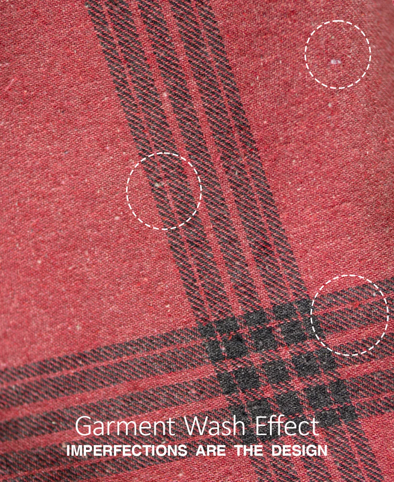 Red Washed Checks Shirt - Image 5