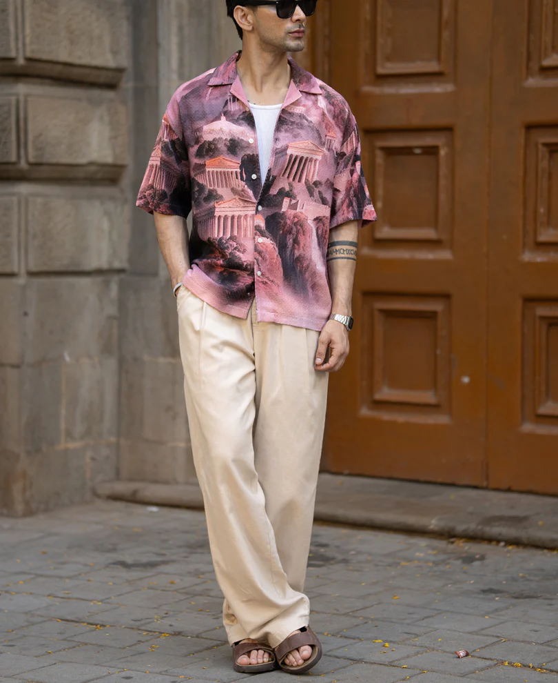 Roman Architecture Print Shirt 100% Cotton - Image 6