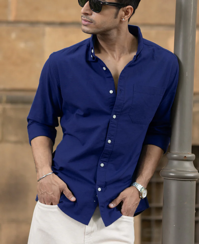 Royal Blue Oxford Shirt - Image 2