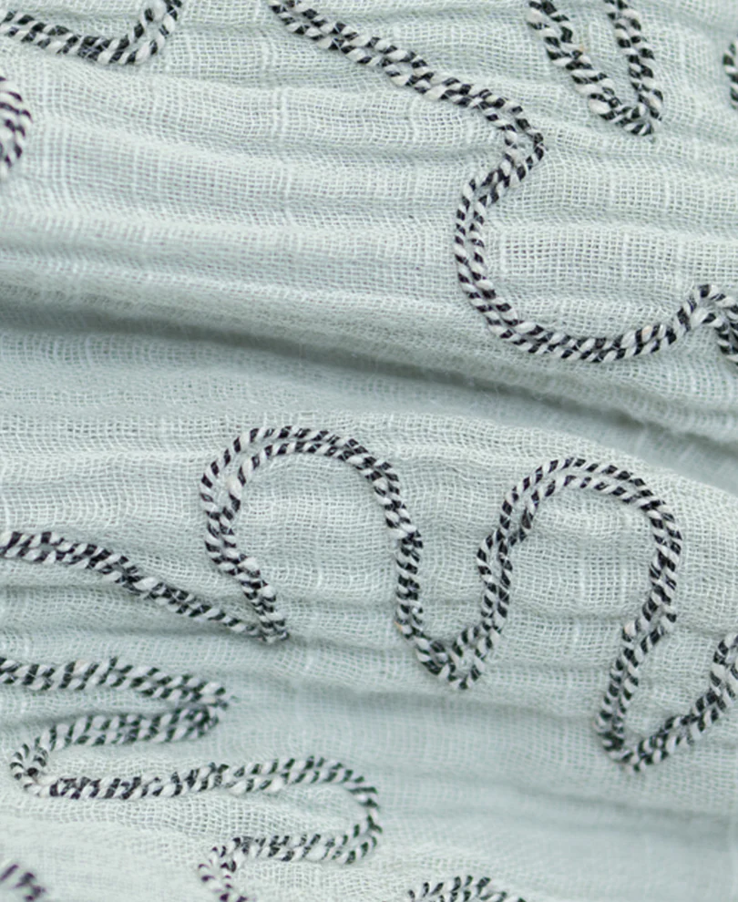 Sage Green Embroidered Shirt 100% Cotton - Image 4