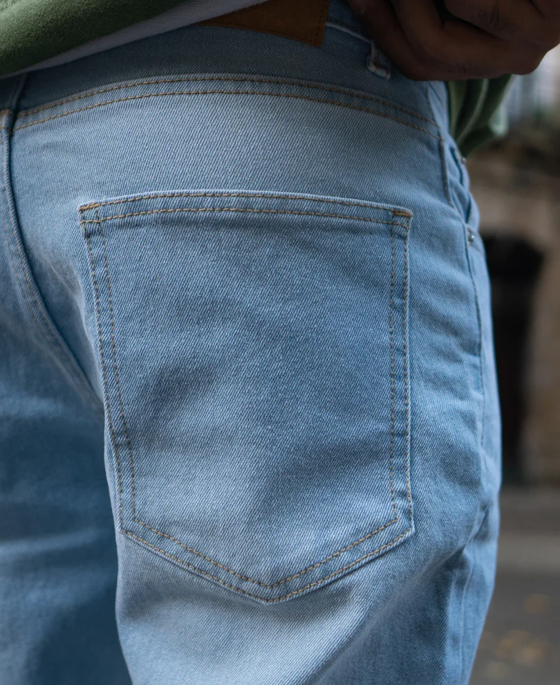 Sky Blue Denim Regular Fit Jeans - Image 5