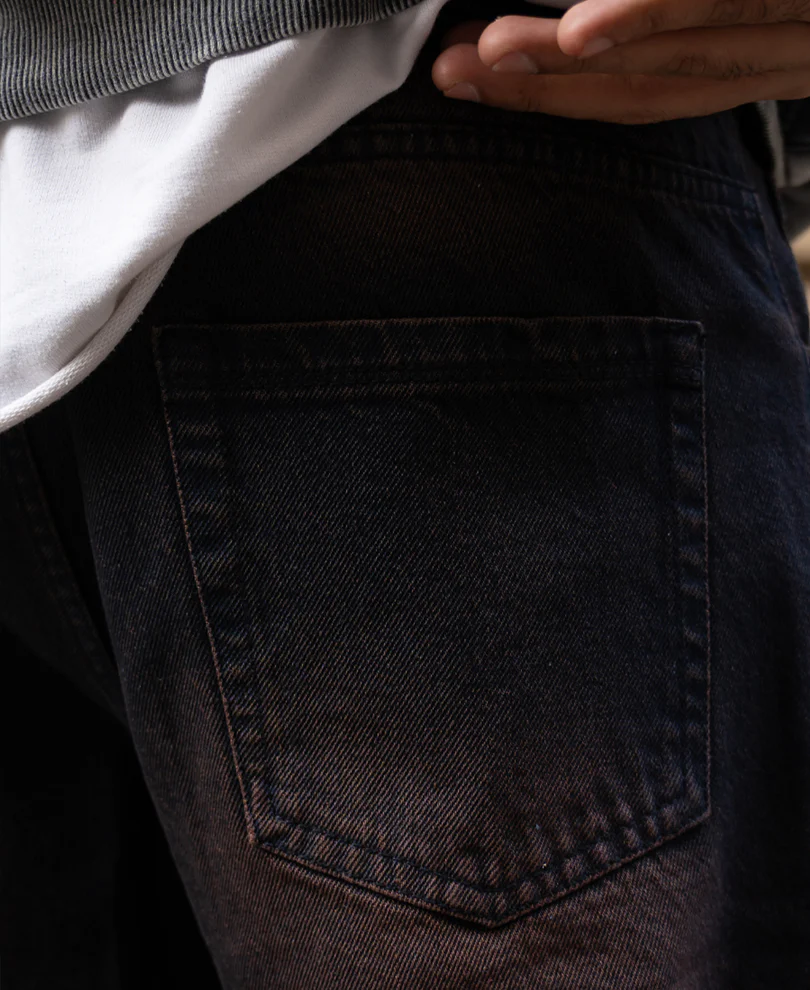 Tinted Dark Blue Baggy Jeans - Image 5